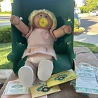 Vintage Cabbage Patch Kids Korie Rosalyn 1982 Blonde Hair Green Eyes W/ Pacifier