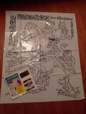 RARE Astrosniks 1983 Coloring Cloth 36x44 Snikapotamus Starla Astraila Scout CB