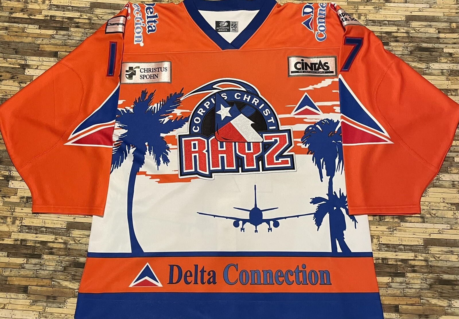 Rare Authentic OT Corpus Christi Ice Rayz Delta Connection Connor Hughes Jersey eBay
