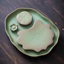 Ceramic Tea Tray Household Dry Brewing Table Tray Simple Tea Table Water Tray