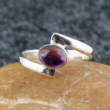 925 Silver Amethyst Handmade Natural Gemstone Top Quality New Ring