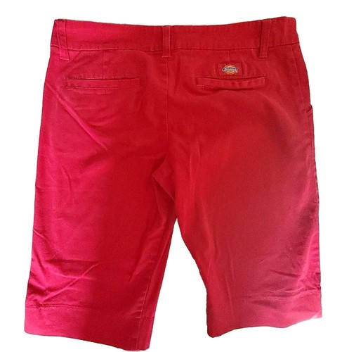 Dickies Boys Red Flat Front Pocketed Logo Shorts Sizes 9 (33 x 12) - Picture 4 of 4