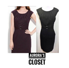 Trina Turk Small 4 Annika Black Bodycon Dress LBD Wiggle Sleeveless $258