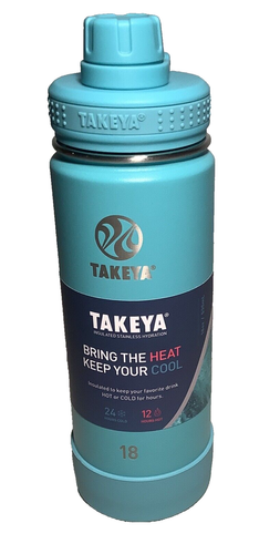 Takeya Hot Cold Stainless Steel Insulated Water Bottle Thermos-w/Spout Lid 18oz