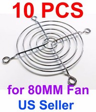 10 PCS 80mm Chrome Metal Computer PC Fan Grill Mounting Finger Guard Protection
