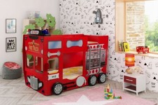 KRUDOX Feuerwehr Kinder bett Etagenbett Kinderbett mit Matratze