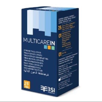 MULTICARE-IN Triglycerides Electrode Test Strips 25 PCS Strips