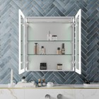 Luxury Bathroom Mirror Cabinet IP44 Rated LED Illuminated Wall Mounted ...