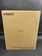 VTECH Extended Range 3 Handset Cordless Phone for Home VS113-3 READ