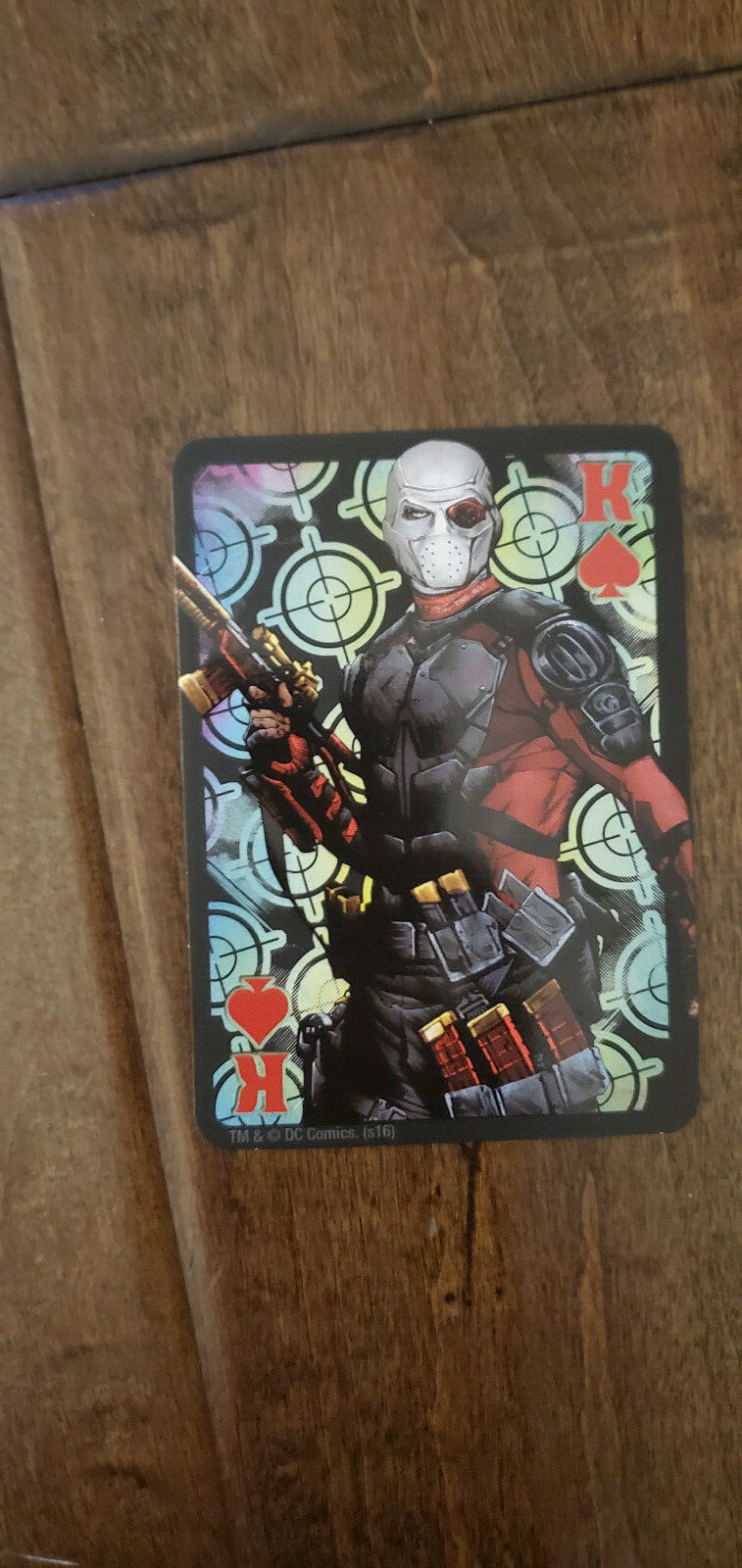 2016 SDCC COMIC CON EXCLUSIVE MATTEL DC SUICIDE SQUAD PROMO CARD DEADSHOT 