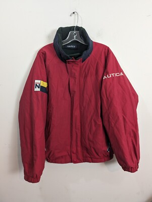 VINTAGE NAUTICA JACKET MENS SIZE MEDIUM REVERSIBLE FULL ZIP VINTAGE NAUTICA JACKET MENS SIZE MEDIUM REVERSIBLE FULL ZIP