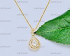14k Yellow gold Natural Diamond pendant 0.51 ct  Pear cluster — photo 2