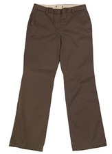 NEW RTLS 45 LANDS END FIT 2 WOMENS GRAY CHINO PANTS SZ 8 INSEAM 31  