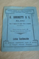 ARTE FOTOCERAMICA APPLICAZIONI FOTOGRAFICHE BARINELLI MI LISTINO PREZZI '900 