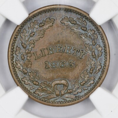 1863 Civil War Token F0236/426a Liberty - Union Forever NGC
