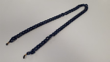 Chaîne Cordon à lunettes grosse maille Bleu foncé marbre 65 cm /EBQY