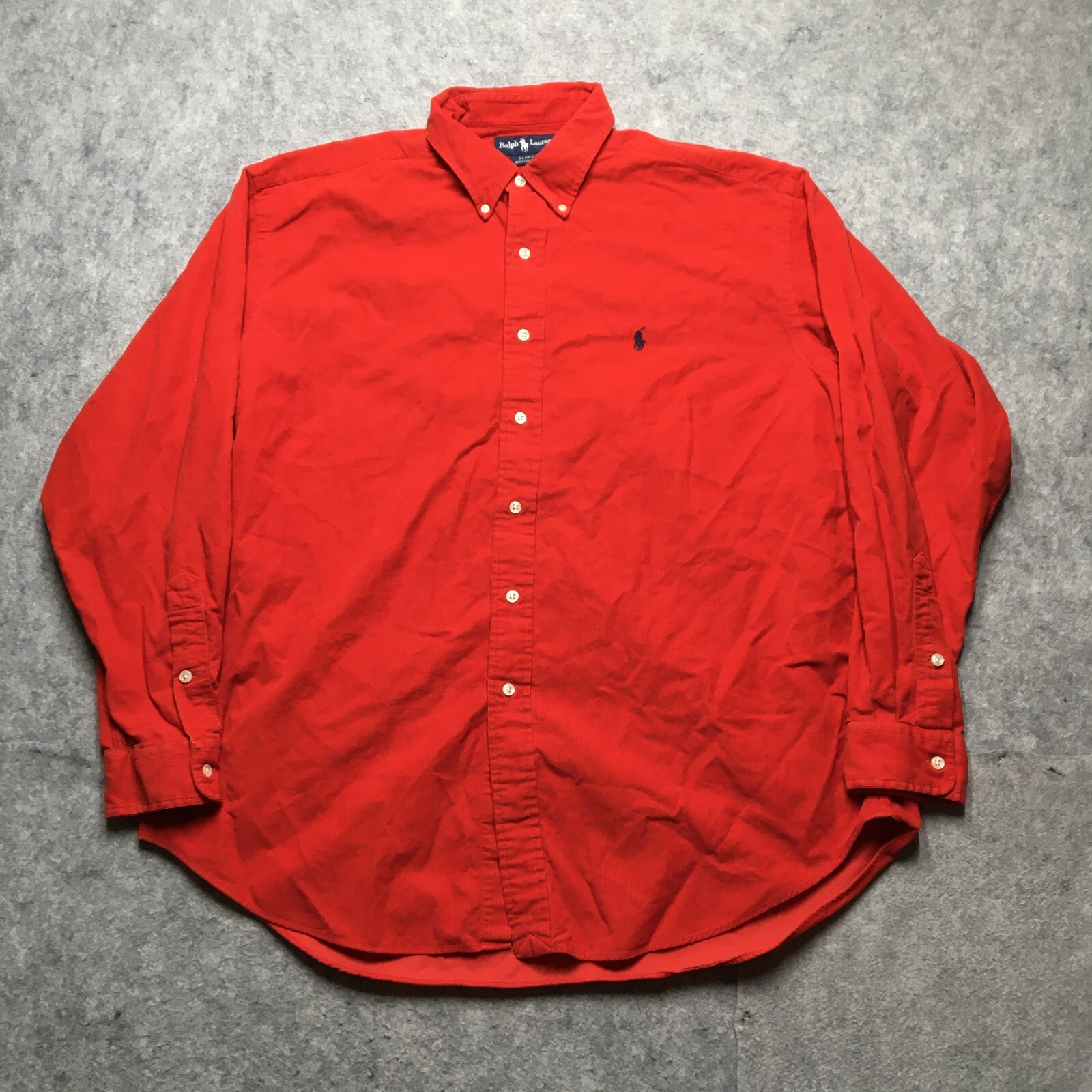 Polo Ralph Lauren Blake camicia velluto a coste uomo XL rosso pony logo micro corda vintage