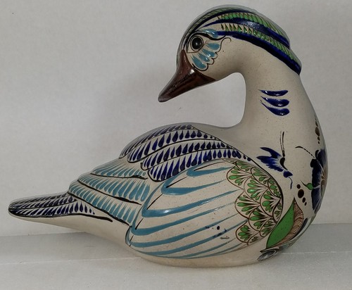 Estatuilla de Pato de Cerámica Mexicana 11"x 8"" x 6"" firmada por Revna México - Imagen 9 de 12