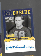 Mgb22 Jack Weisenberger Michigan Football Autograph Card