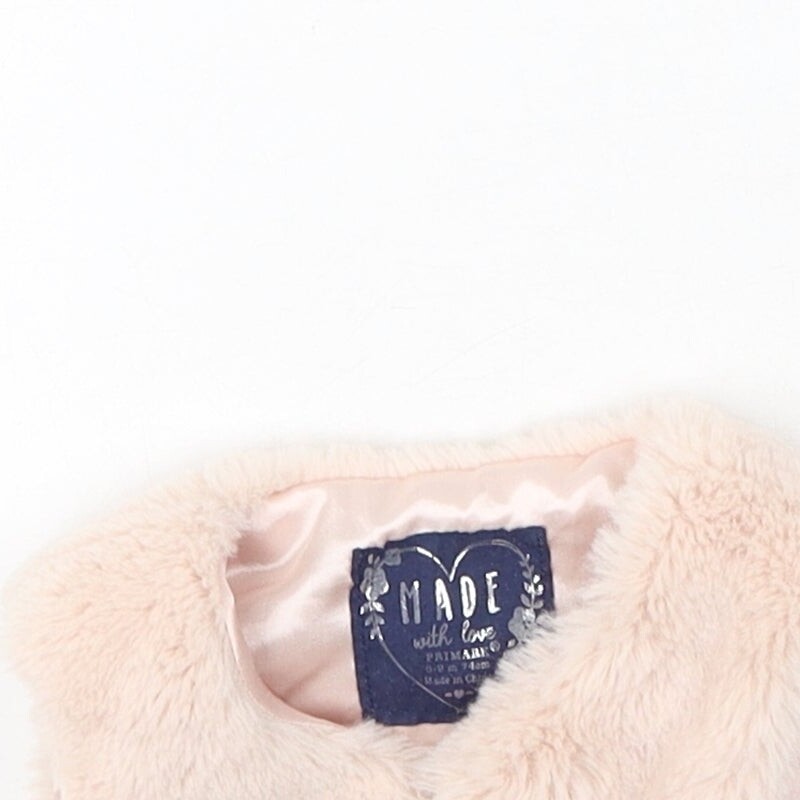 Primark Girls Pink Gilet Jacket Size 6-9 Months image 4