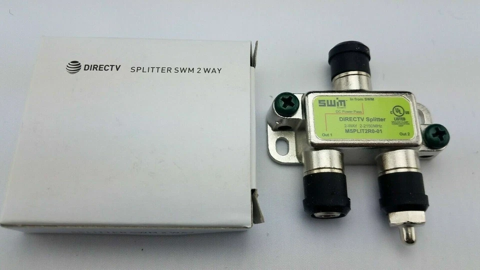 DirecTV 2 Way SWM Green Splitter MSPLIT2R0-01 SWiM 2Way MRV Wholehome DVR New - Image 2 of 4