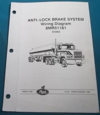 MACK TRUCK ANTI-LOCK BRAKE SYSTEM ELECTRICAL WIRING DIAGRAM SCHEMATIC 8MR51181