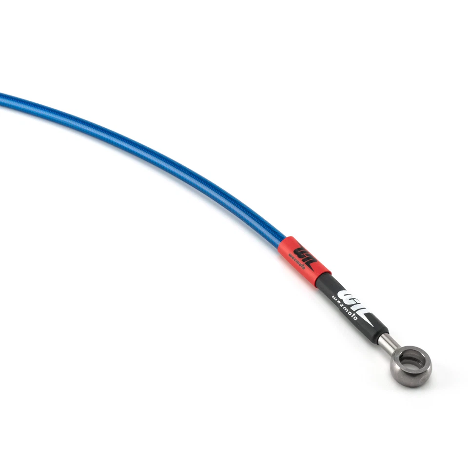 Cagiva Raptor (2000-2001) Wezmoto Standard Front Stainless Braided Brake Lines - Image 4 of 4