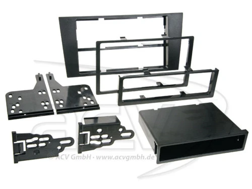 Radioblende 1 / 2 DIN Audi A4 B5 00-01 Doppel 2-DIN KFZ Radioblende + Ablagefach - Bild 1 von 1
