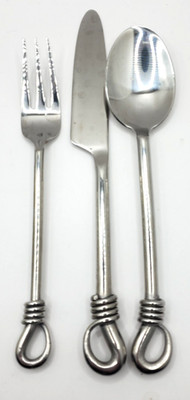 Vintage Twist & Shout 18/10 Stainless Steel Flatware Silverware 3 PCs Serves 1