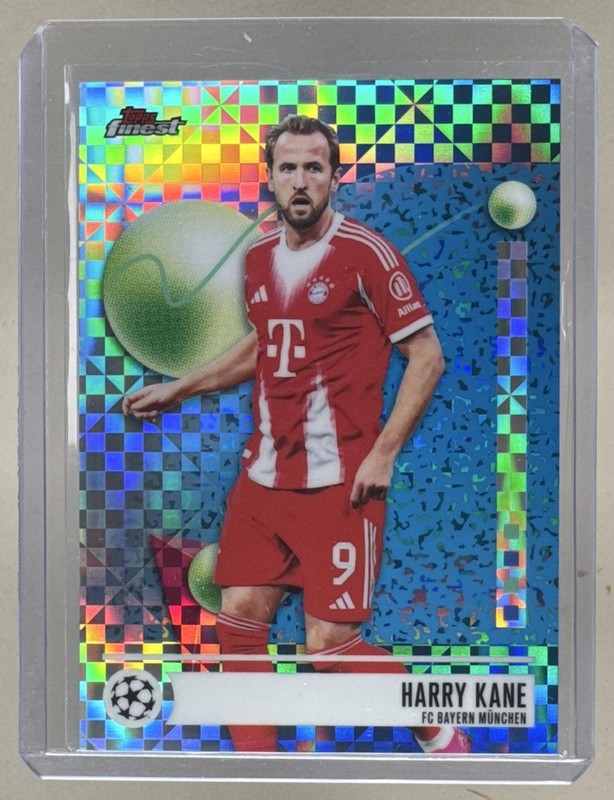 Harry Kane 2025 Topps UEFA Finest #78 Checkerboard Refractor Common