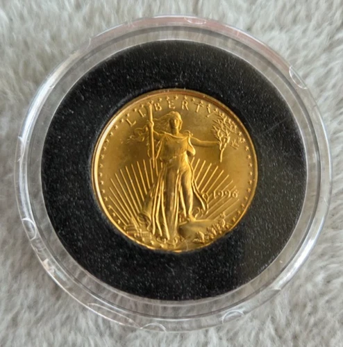 1996 $5 Gold American Eagle 1/10 oz .9167 Fine Gold Coin BU in Capsule