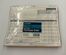 New Tops 50 Unit 3 Part Carbonless 3821 Purchase Order Forms 8.5” X 7”