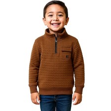 Kenneth Cole Brown Quarter Zip - Kids Size - 5