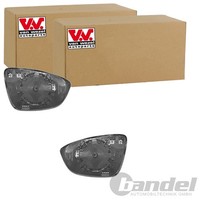 2X VAN Wezel Spiegelglas Beheizbar Passend FüR VW EOS Jetta Passat Scirocco Link