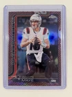 2025 Topps Chrome Football Drake Maye #207 Football Leather Refractor