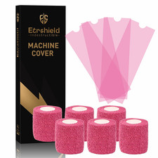 200PCS Tattoo Pen Covers with 6 Rolls Grip Tape Wrap - Large Size 2.56 Inch X 7