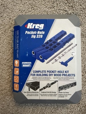 Kreg Pocket Hole Jig 320 Kit - Clamp Adapter, Driver and Bit w/ Collar - KPHJ320