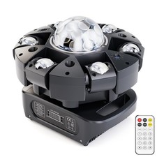 6 Arms Party Light Moving Head Rotating Disco Ball Laser Beam Strobe Remote DMX