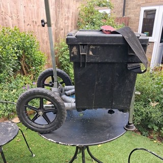 Fishing Trolley Small and Lightweight great for narrow pathways.