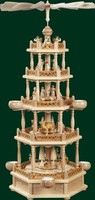 Tischpyramide Christi Geburt Teelichter Pyramide 4 StöCkig Erzgebirge NEU 16704