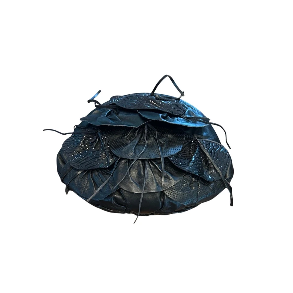 Bolsos de Colección Años 80 Por Pinky Cuero Genuino Flor Apliques Bolso de Hombro Cartera Foto 2 de 4