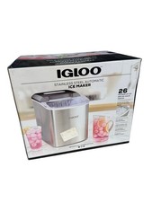 Igloo Countertop Ice Maker Stainless Steel Self-Cleaning 26 lb Brand New