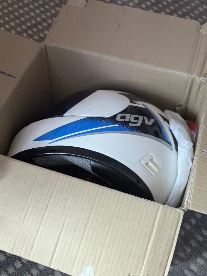AGV Spectre Hecho con Escudo Kevlar Motocicleta Adulto M-58 Snell Foto 4 de 4
