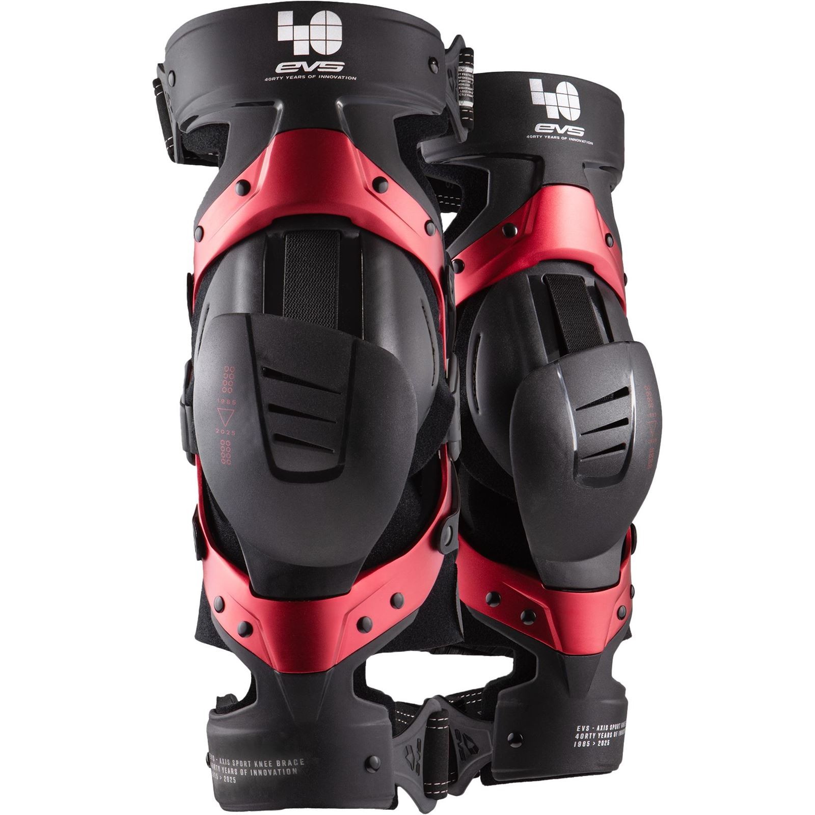 EVS Sports AXIS SPORT KNEE BRACE PAIR LE 40TH ANNIV RED SM AXISS-BK40-SP