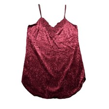Secret Treasures Vintage Slip Dress Crushed Velvet Nightie Nightgown Large G265