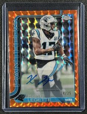 XAVIER LEGETTE 2025 TOPPS CHROME ORANGE GEOMETRIC REFRACTOR AUTO 24/25 PANTHERS