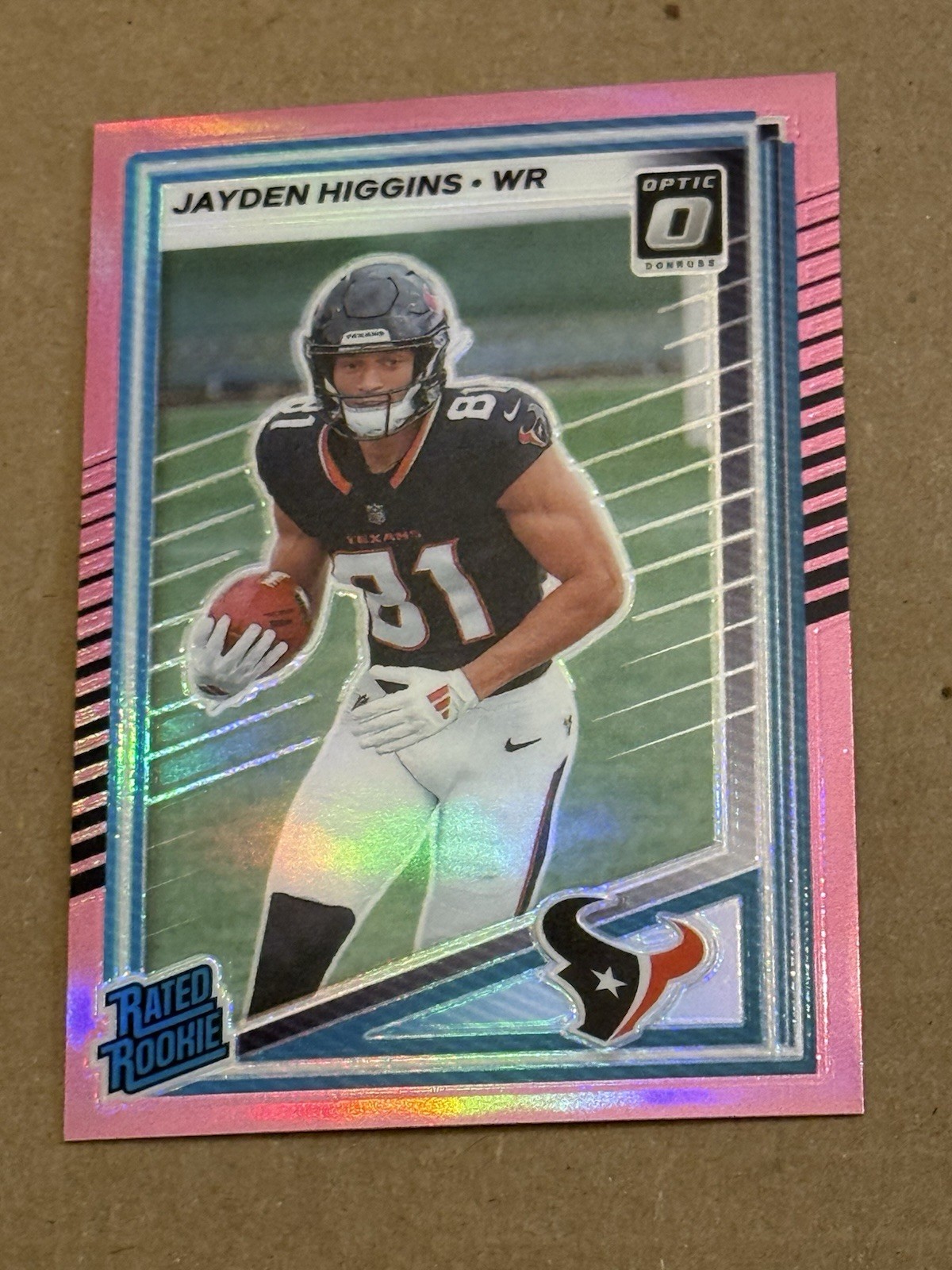 2025 Donruss Optic Preview Jayden Higgins Pink Prizm Rookie Card 334 RC