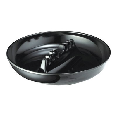 12 Pack of TableCraft 341B-1 Black Plastic Safety Ashtray