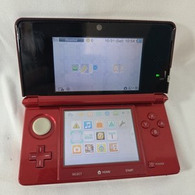 Nintendo 3DS Handheld System - Flame Red With Charger + 2GB SD CARD CTR-001
