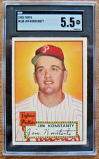 1952 Topps SGC 5.5 EX+ #108 Jim Konstanty Philadelphia Phillies
